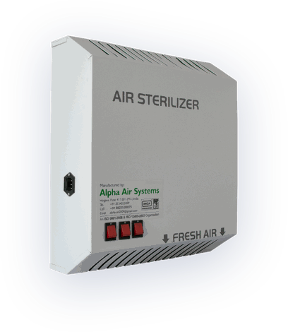 Alpha Air Sterilizer, wall-mounted HEPA and UV-C unit